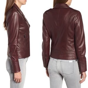 badgley mischka gia leather biker jacket